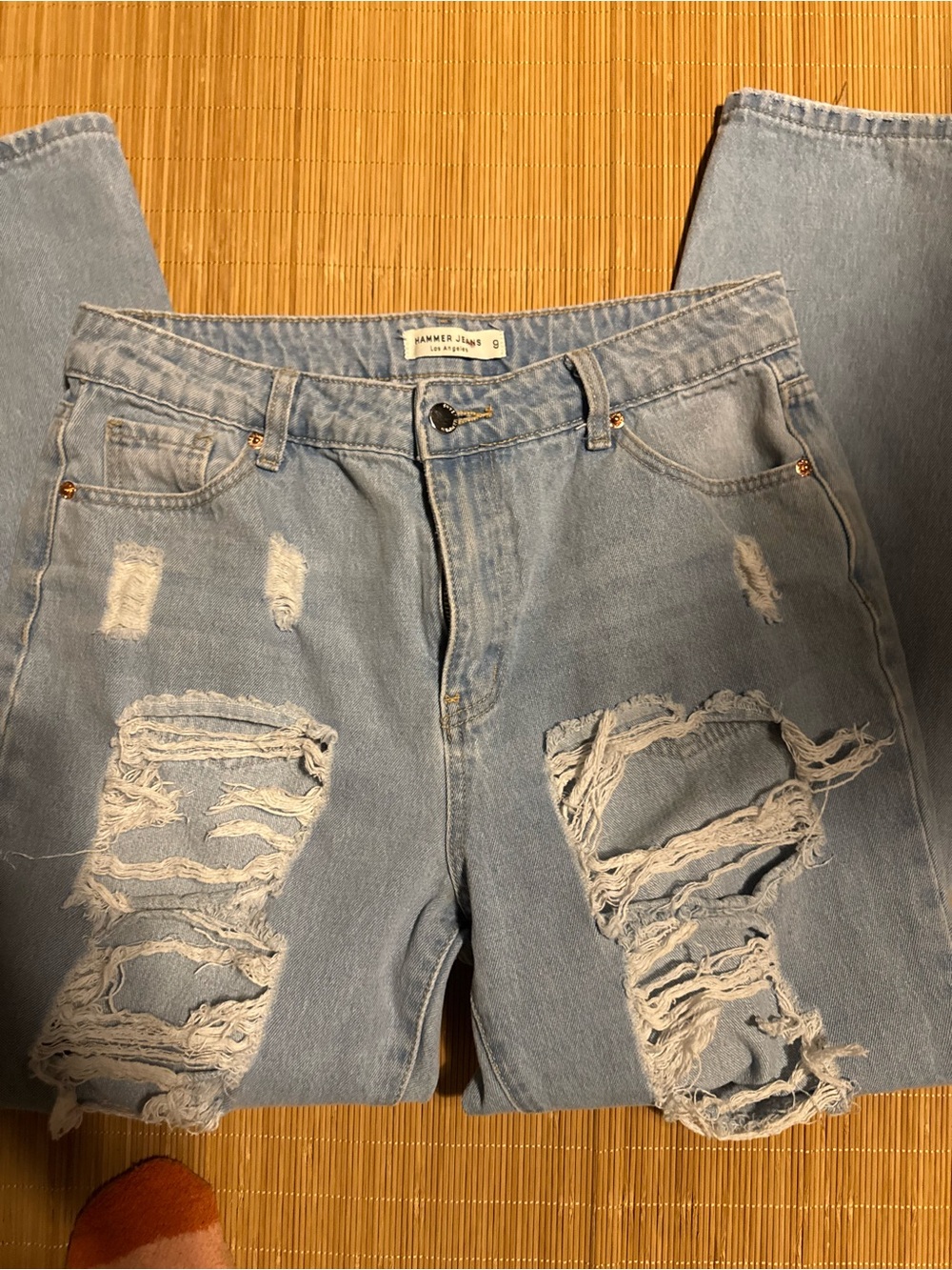 Light Blue Distressed women ripped Jeans